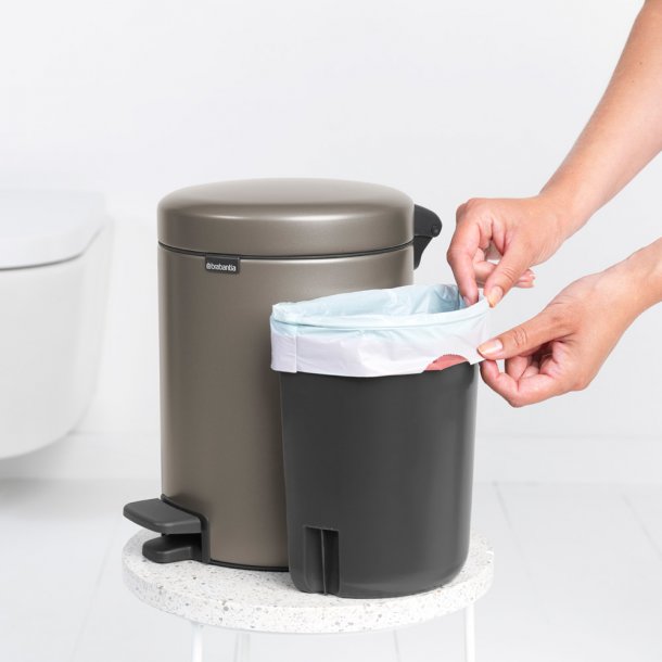 Brabantia Newicon Pedal Spand 2 X 2 Liter - Platinum