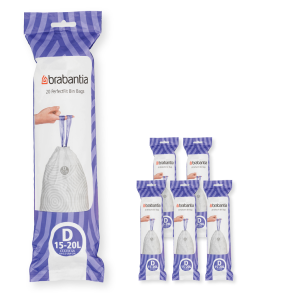 Brabantia Affaldspose D. 15-20 Liter - Multipack 200 stk. 10x20 - White