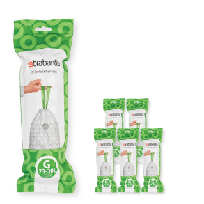 Brabantia Affaldspose G, 23-30 Liter. - Multipack 120 stk. 6x20 - White