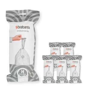 Brabantia Affaldspose H, 50-60 Liter - Multipack 120 stk. 6x20 - White