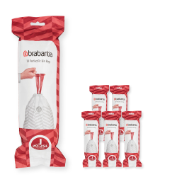 Brabantia Affaldspose J, 20-25 Liter. - Multipack 120 stk. 6x20 - White