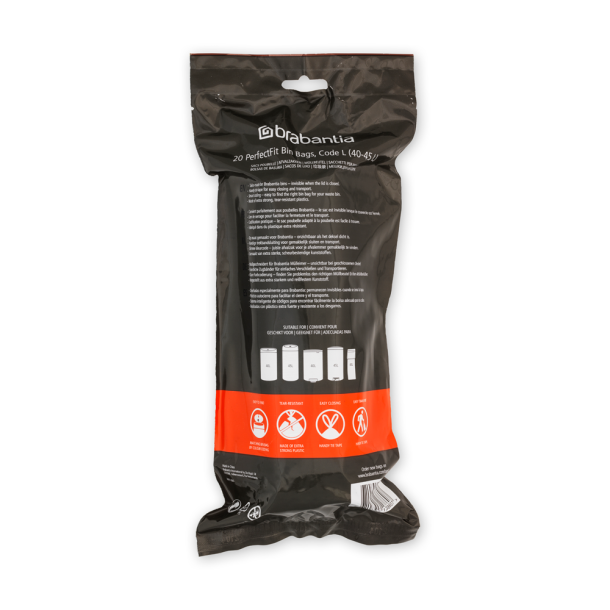 Brabantia Affaldspose L. 40-45 Liter  20 stk. - White