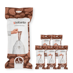 Brabantia Affaldspose L, 40-45 ltr. - Multipack 120 stk. 6x20 - White
