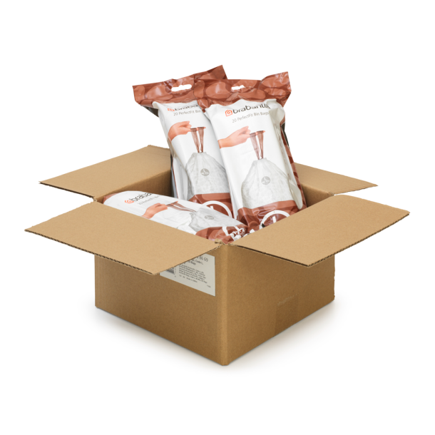 Brabantia Avfallspse L, 40-45 ltr. - Multipack 120 st. 6x20 - Vit