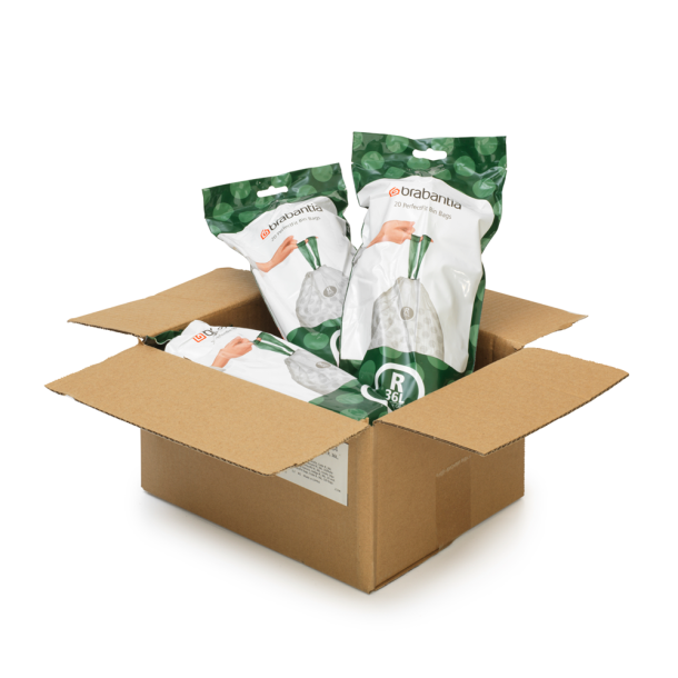 Brabantia Avfallspse R, 36 ltr. - Multipack 120 st. 6x20 - Vit