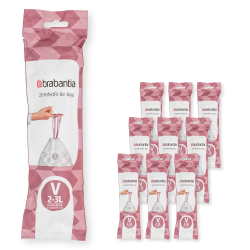 Brabantia Avfallspse V. 2-3 ltr. - Multipack 200 st. 10x20 - Vit