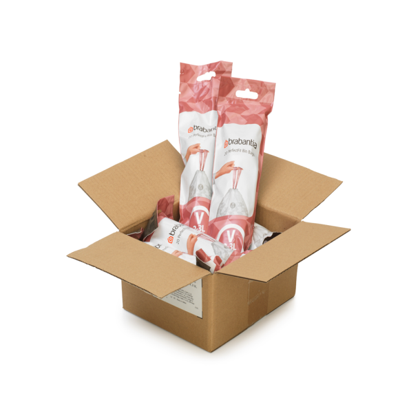 Brabantia Avfallspse V. 2-3 ltr. - Multipack 200 st. 10x20 - Vit
