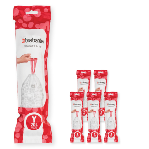 Brabantia Affaldspose Y 20 ltr - Multipack 120 stk. 6x20 - White