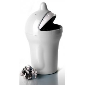 Mr.P Affaldsbeholder Happy Lille - Hvid