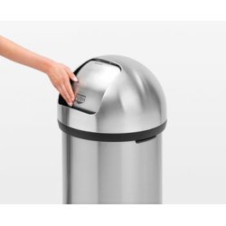 Brabantia Push Bin Affaldsspand 60 Liter, Blank Stl - 402623