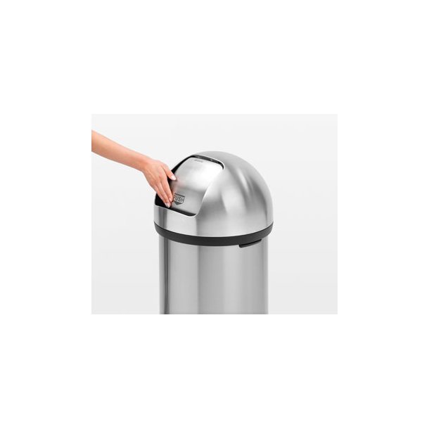 Brabantia Push Bin Affaldsspand 60 Liter, Blank Stl - 402623