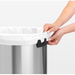 Brabantia Push Bin Affaldsspand 60 Liter, Blank Stl - 402623