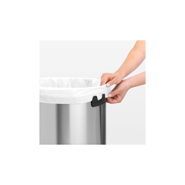 Brabantia Push Bin Affaldsspand 60 Liter, Blank Stl - 402623