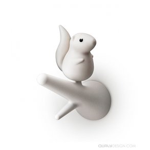 Qualy Hook Squirrel Hvid / Hvid Knager