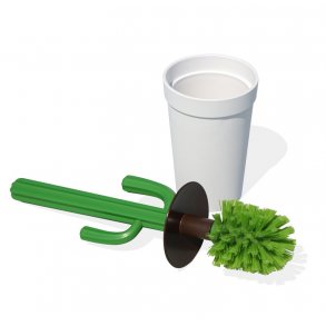 Qualy Toiletbrste Kaktus Hvid