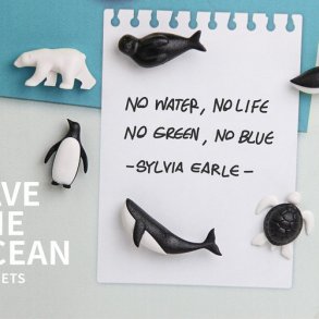 Qualy Køleskabsmagnet Save The Ocean