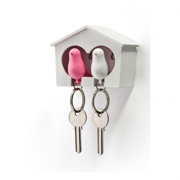 Qualy Key Holder Duo - Vit hus