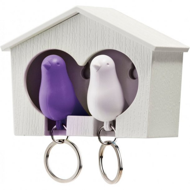 Qualy Key Holder Duo - Vit hus