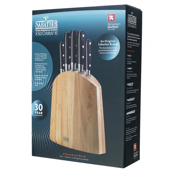 Richardson Sheffield V Sabatier Knivst - 5 Knive