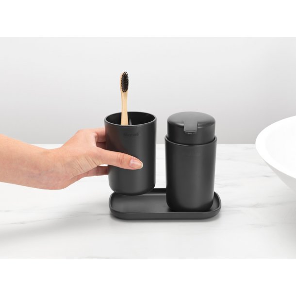 Brabantia Badevrelsestilbehr St 3 Dele - Dark Grey