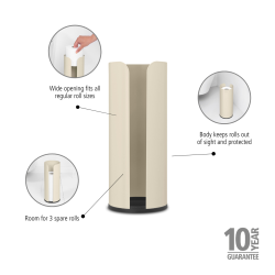 Brabantia Toiletrulle Dispenser T 3 Ruller - Soft Beige