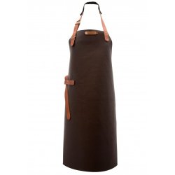 Xapron Kansas Lderforklde lang model Brun - L 74 cm B 60 cm