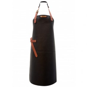 Xapron Kansas Lderforklde lang model Sort - L 74 cm B 60 cm