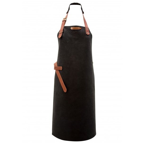 Xapron Utah Lderforklde lang model Sort - L 89 cm B 70 cm