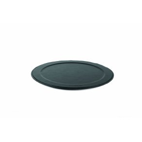 Dutchdeluxes serveringsbakke Round 100% Leather Black -  46 cm