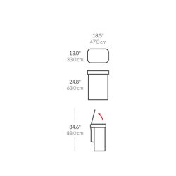 Simplehuman Rektangulr 58L Sensor Affaldsspand - Sort Stl