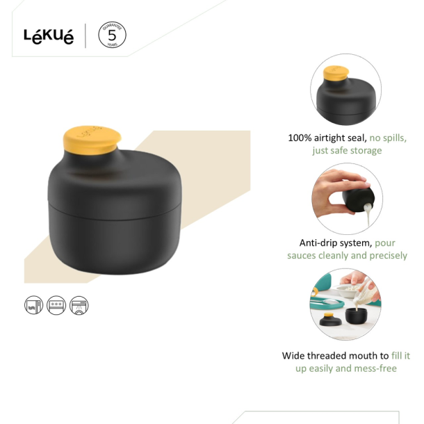 L�ku� Dressing- og saucebeholder To - Black