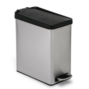 Simplehuman Profile pedalhink 10 liter - Borstat St�l / Svart Lid