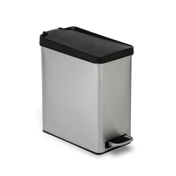 Simplehuman Profile pedalhink 10 liter - Borstat St�l / Svart Lid
