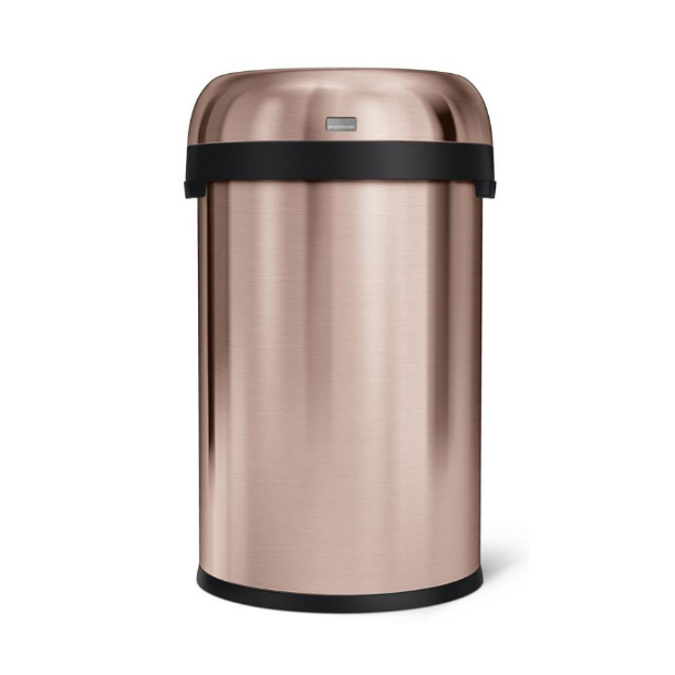 Simplehuman Kugle ben Skraldespand 115L, Enkelt Rum, Roseguld Rustfrit Stl