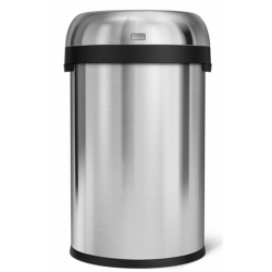 Simplehuman Kugle ben Skraldespand 115L, Enkelt Rum, Brstet Tungt Spor Rustfrit Stl