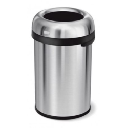 Simplehuman Kugle ben Skraldespand 115L, Enkelt Rum, Brstet Tungt Spor Rustfrit Stl