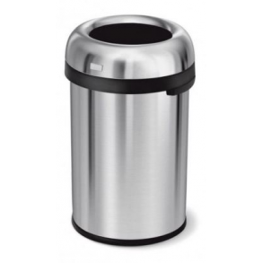 Simplehuman Kugle ben Skraldespand 115L, Enkelt Rum, Brstet Tungt Spor Rustfrit Stl