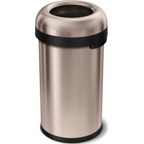 Simplehuman Kugle ben Skraldespand 60L, Enkelt Rum, Roseguld Tungmler Rustfrit Stl