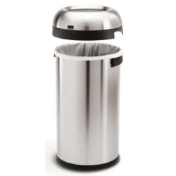 Simplehuman Kugle ben Skraldespand 60L, Enkelt Rum, Brstet Tungmler Rustfrit Stl