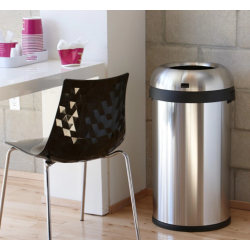 Simplehuman Kugle ben Skraldespand 60L, Enkelt Rum, Brstet Tungmler Rustfrit Stl
