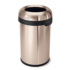 Simplehuman Kugle ben Skraldespand 80L, Enkelt Rum, Roseguld Rustfrit Stl