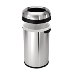 Simplehuman Kugle ben Skraldespand 80L, Enkelt Rum, Brstet Kraftigt Rustfrit Stl