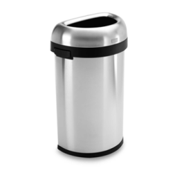 Simplehuman Halvrunde ben Skraldespand 60L, Enkelt Rum, Brstet Tungmler Rustfrit Stl