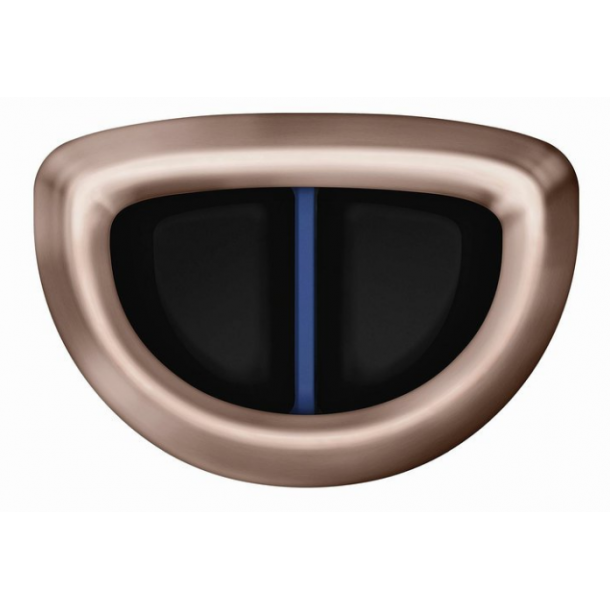 Simplehuman Semi Round Open Trash 66L (33/33), dubbelrum, rosaguld rostfritt stl