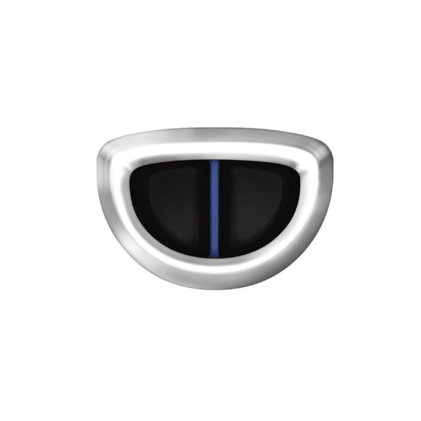 Simplehuman Semi Round Open Trash 66L (33/33), dubbelrum, borstad tungt rostfritt st�l