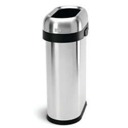 Simplehuman Slank ben Skraldespand 50L, Enkelt Rum, Brstet Tungt Spor Rustfrit Stl