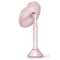 Simplehuman Sensor Spejl Med Touch-Control Lysstyrke 5X Forstrrelse 20 Cm Genopladeligt, Lyserdt Rustfrit Stl