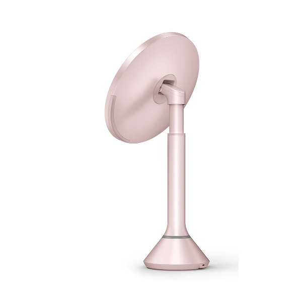 Simplehuman Sensor Spejl Med Touch-Control Lysstyrke 5X Forstrrelse 20 Cm Genopladeligt, Lyserdt Rustfrit Stl