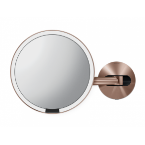 Simplehuman Vgmonteret sensor Spejl 5X Forstrrelse - Rosaguld