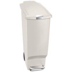 Simplehuman Slank Pedalspand 40L, Enkelt Rum, Stenplast